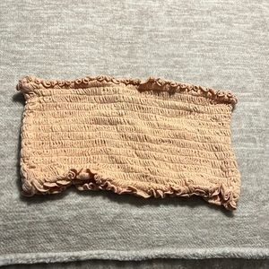 Bandeau top (color: peach/orange pink & size: M)